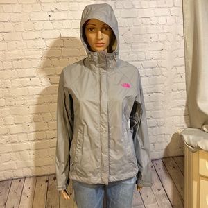 The North Face Windbreaker Jacket Gray and Pink SZ XS